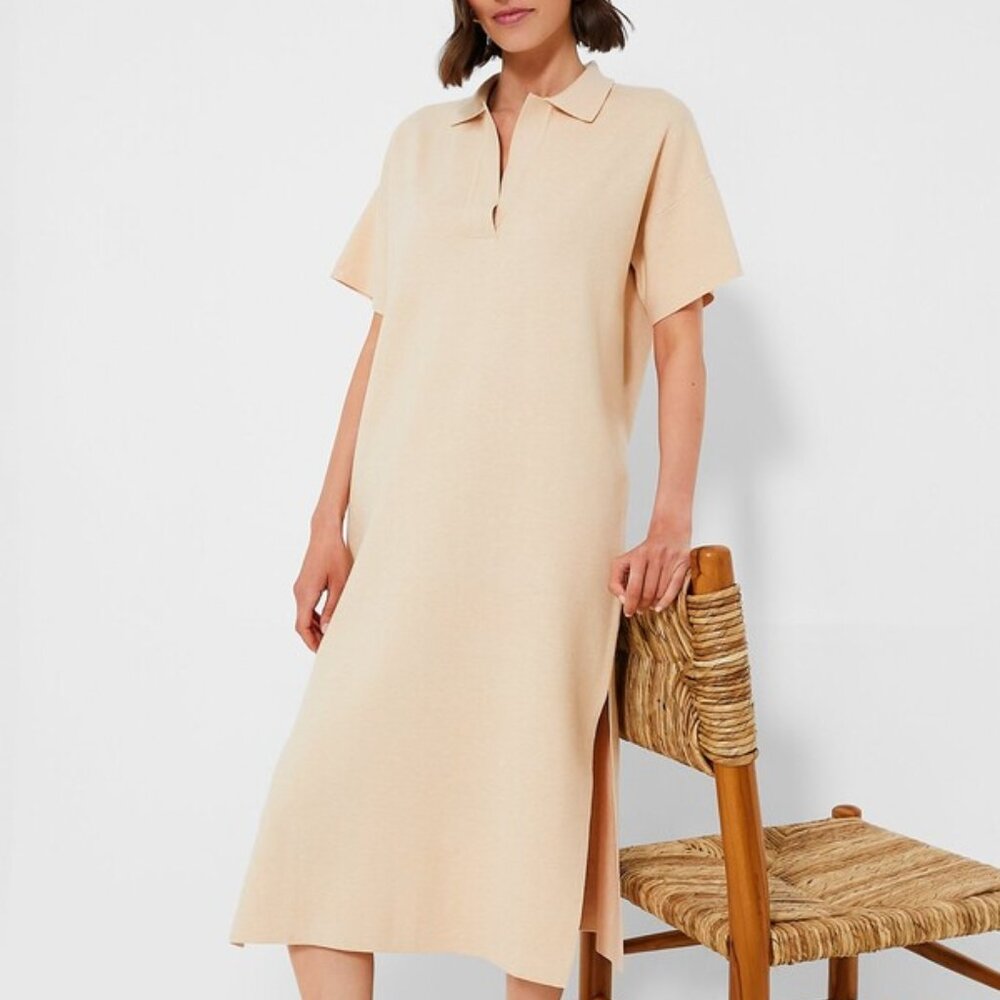 Tuckernuck Tan Channing Polo Midi Dress - M